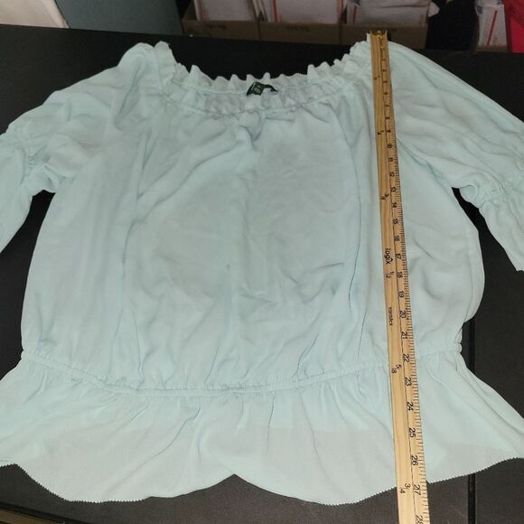 Ralph Lauren Blue Blouson Peasant Top 2X - Picture 8 of 11